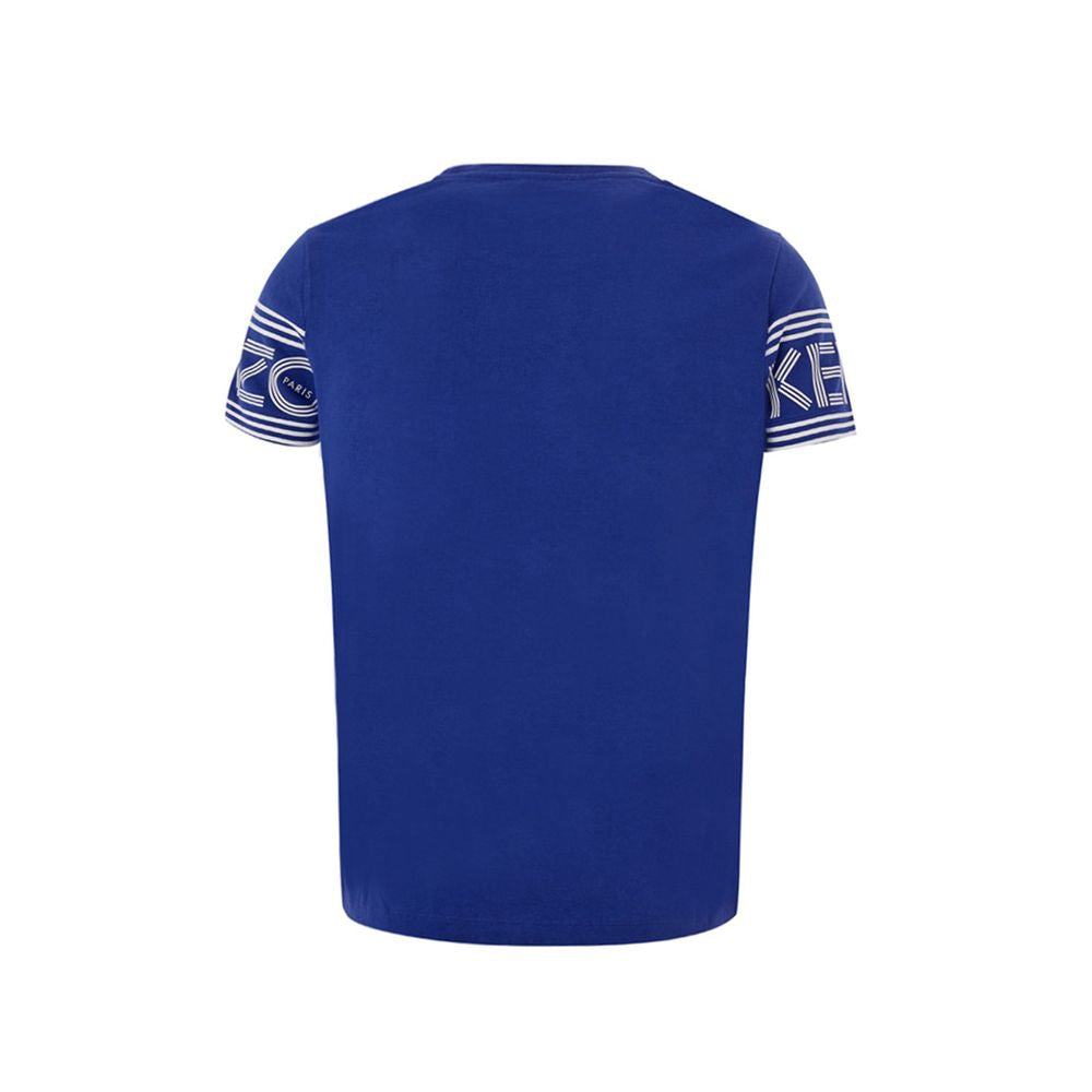T-shirt bleu en coton