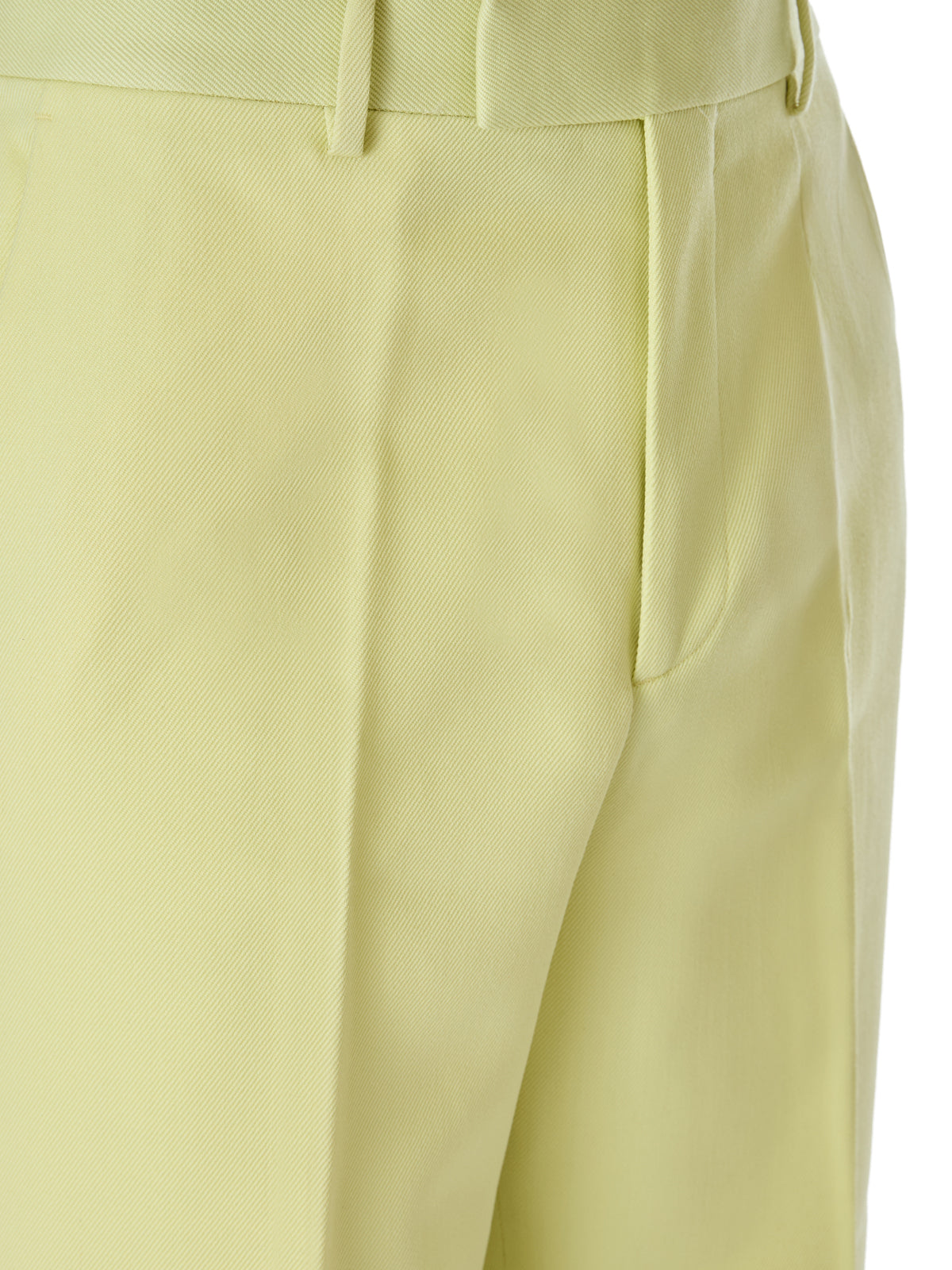 Lime Yellow Cotton Pants by Gucci