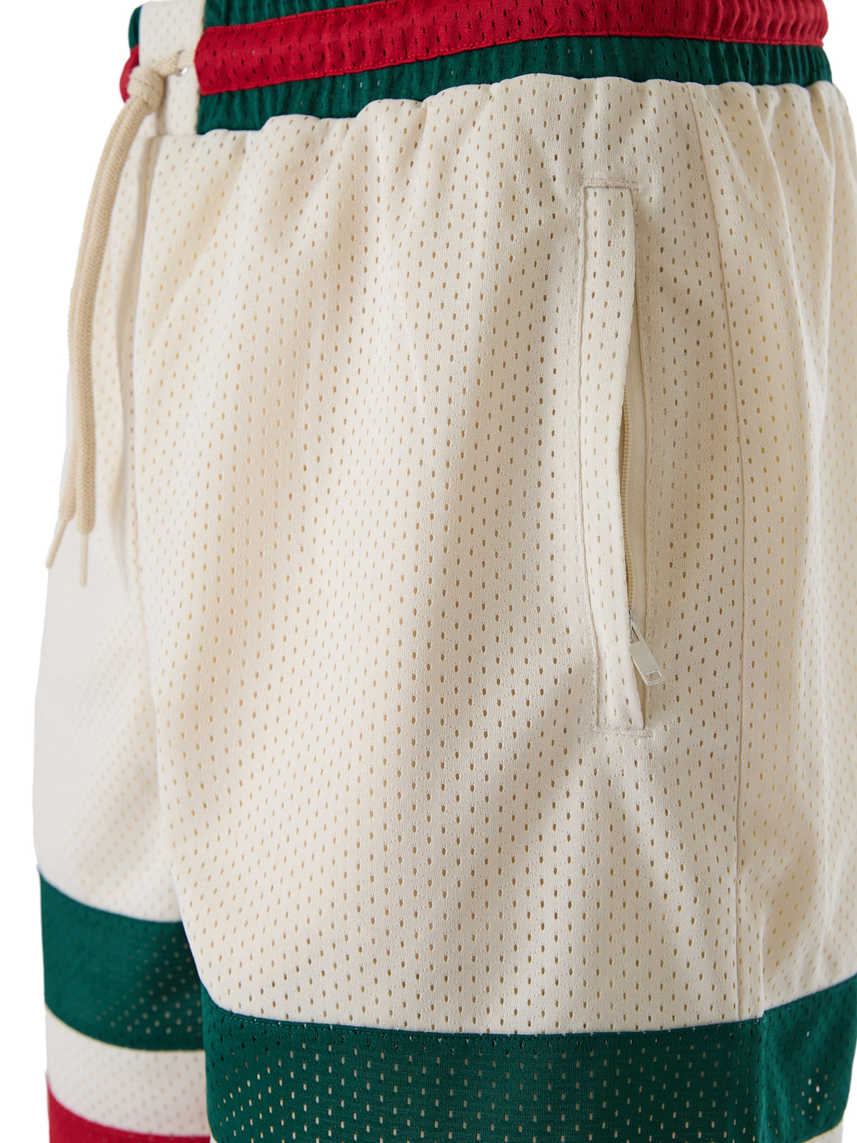 Gucci Shorts aus cremefarbenem Polyester mit Logo
