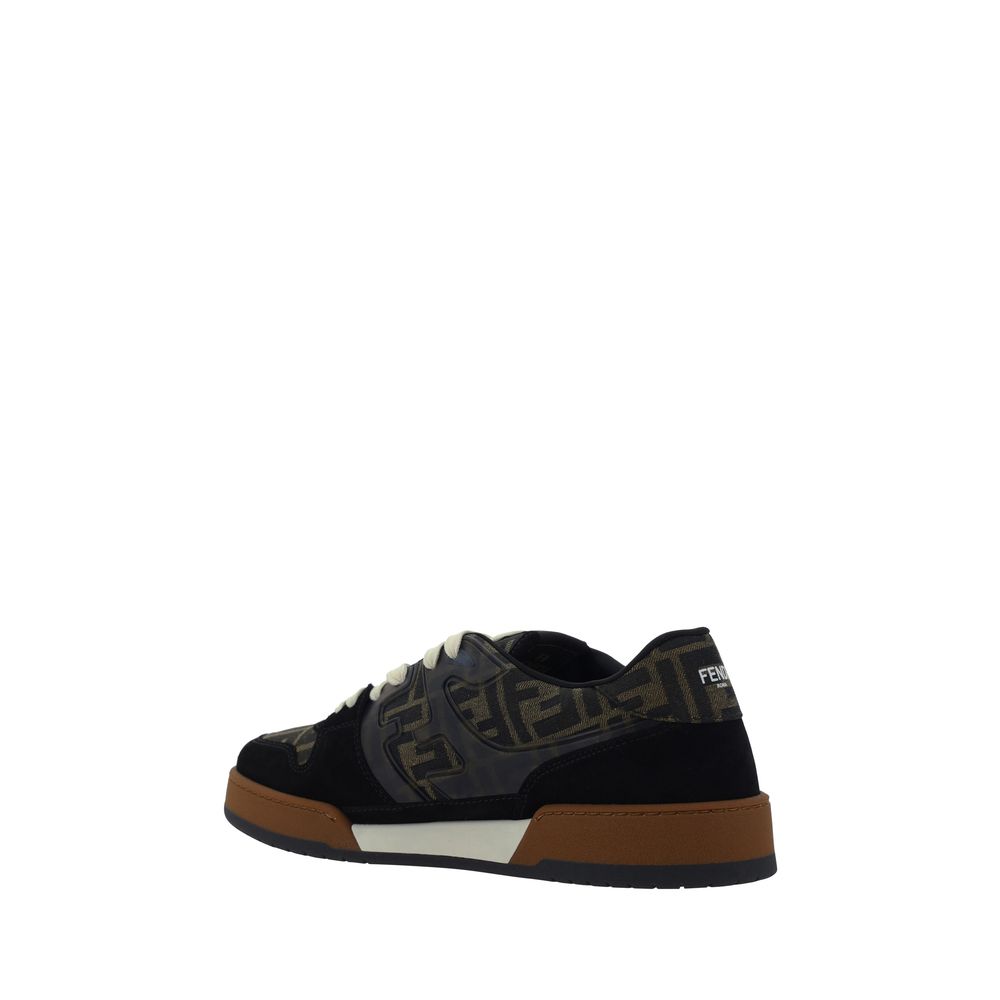 Fendi Multicolor Calf Leather Low Top Sneakers