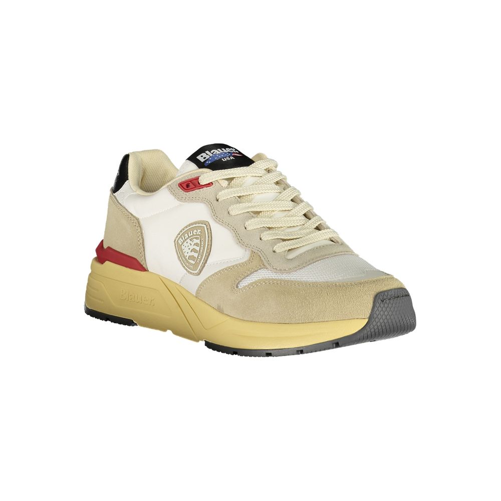 Beige Polyurethan-Sneaker für Herren