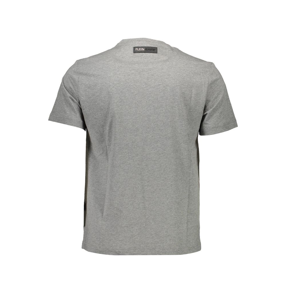Grigio Cotton Men's T-Shirt with Logo Detail