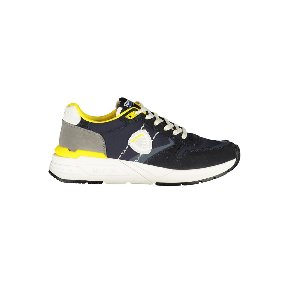 Blauer Sneaker für Herren aus Synthetik mit Logo-Detail