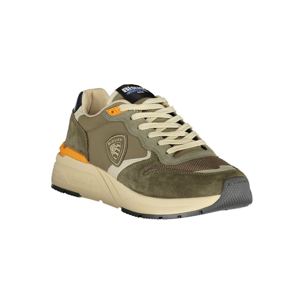 Green Leather Synthetic Men's Sneaker by Blauer