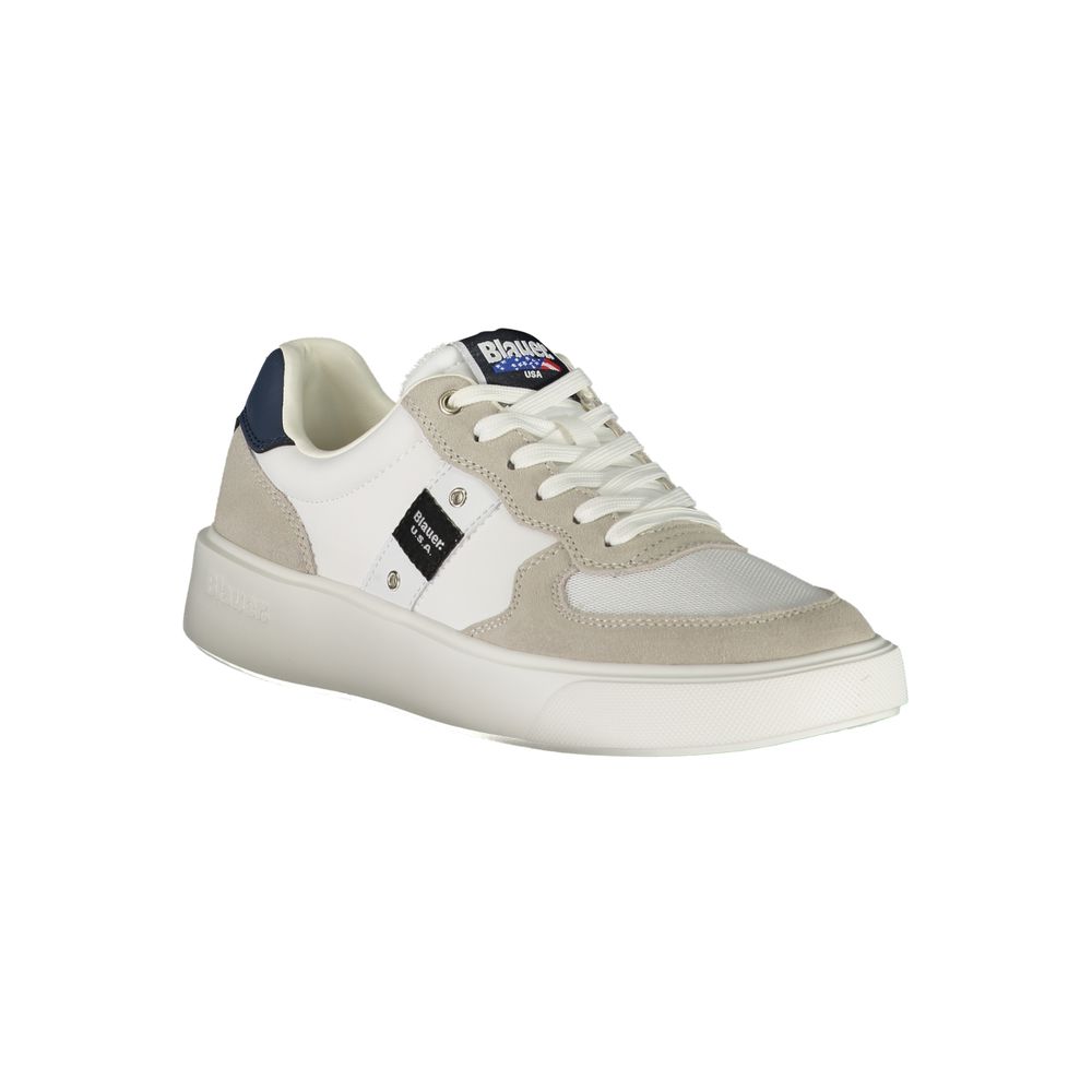 Herren-Sneaker aus weißem Kunstleder