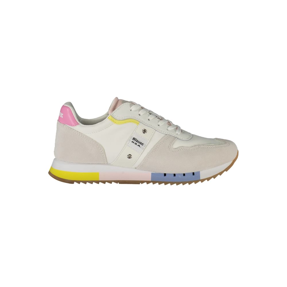 Weiße Leder-Sneaker für Damen mit Signature-Stil von Blauer
