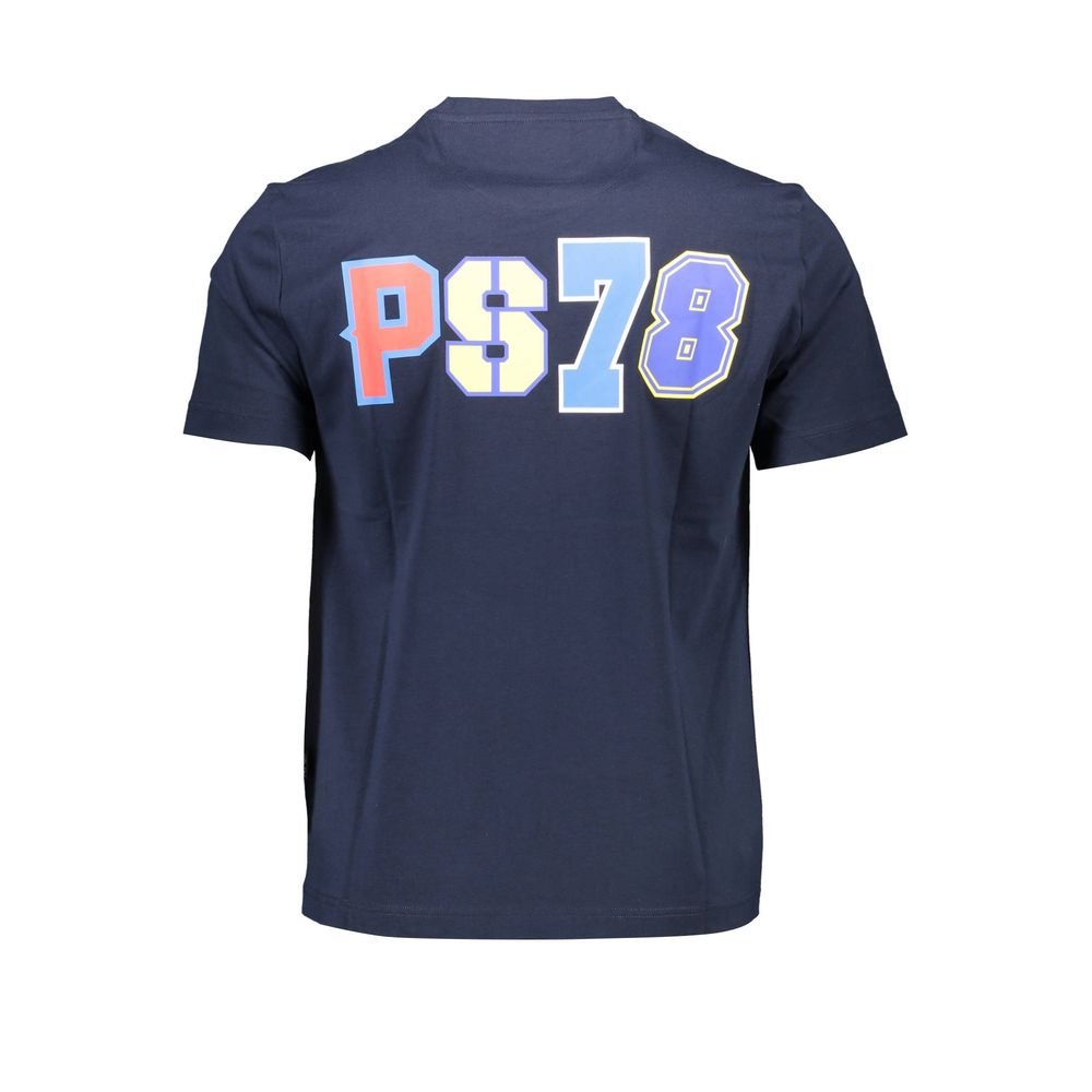 Blaues Herren-T-Shirt aus Baumwolle