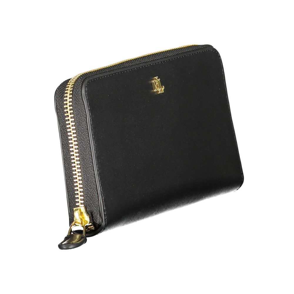 Nero Leather Wallet with Zip Closure by Ralph Lauren
