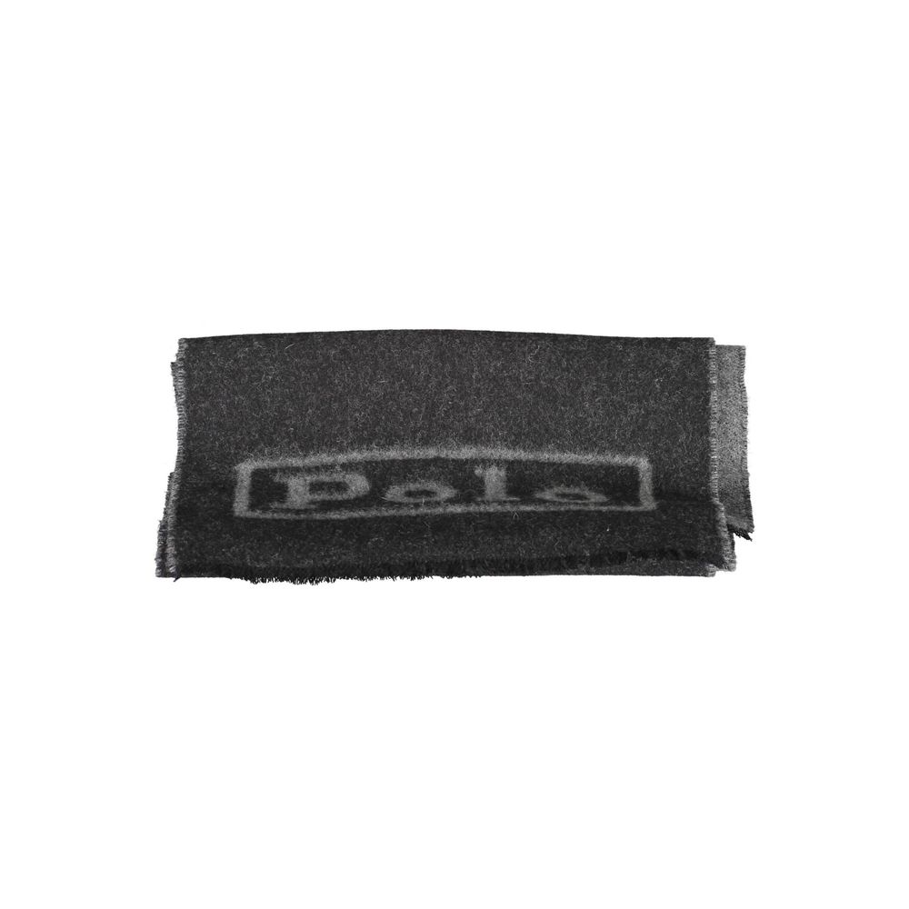 Schwarzer Wollschal mit ikonischem Logo von Ralph Lauren