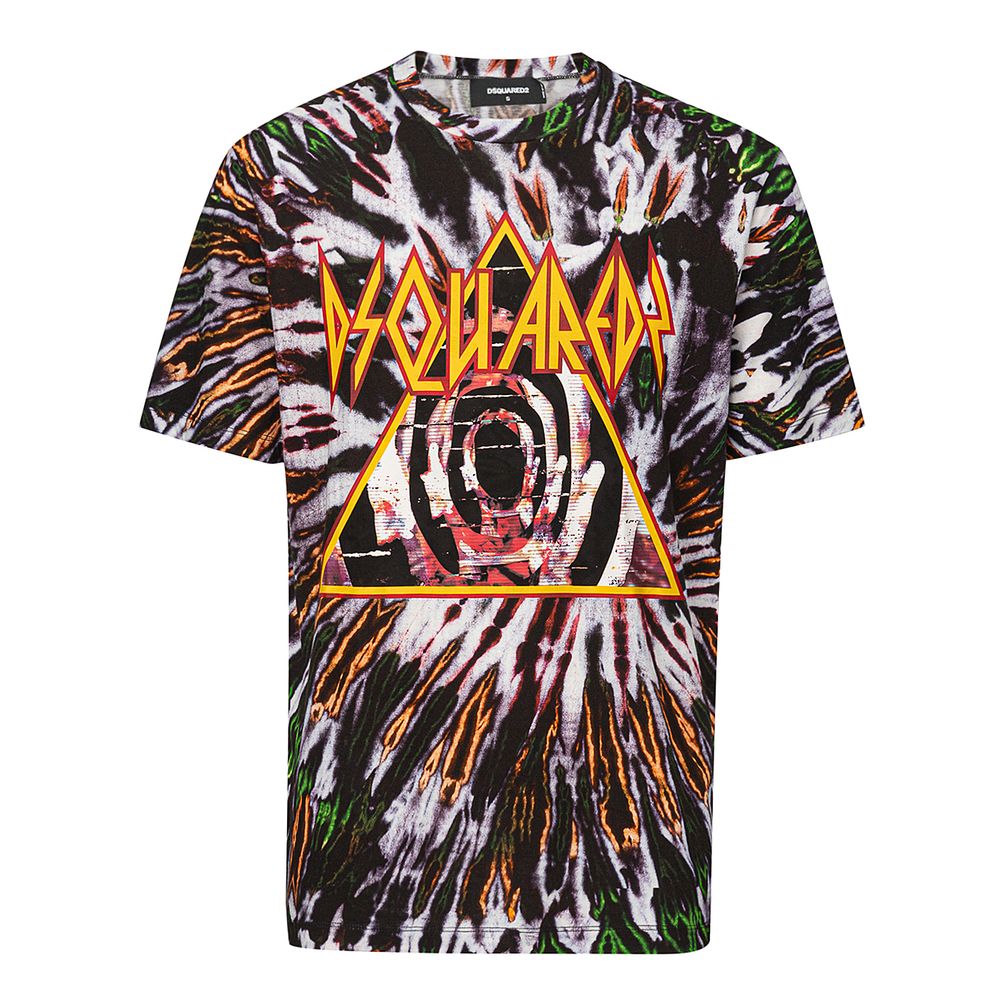 T-shirt en coton multicolore
