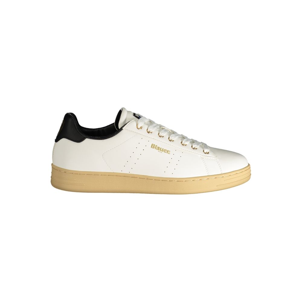 Bianco Synthetischer Herren-Sneaker mit Logo-Detail
