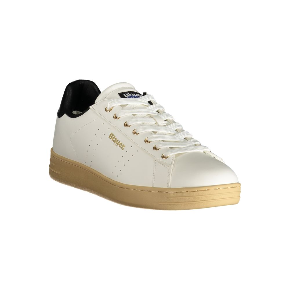 Bianco Synthetischer Herren-Sneaker mit Logo-Detail