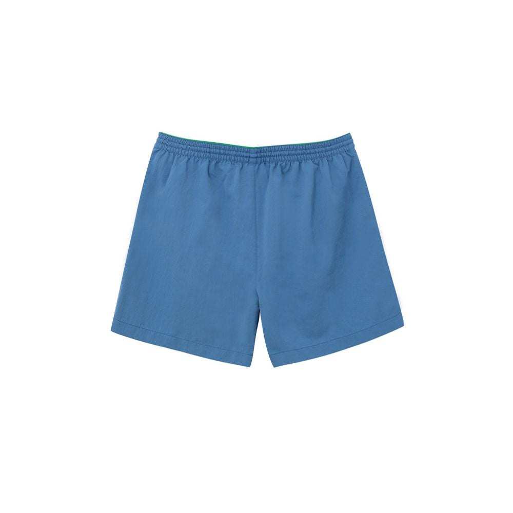 Blaue Badeshorts aus Synthetik mit Kordelzug in der Taille
