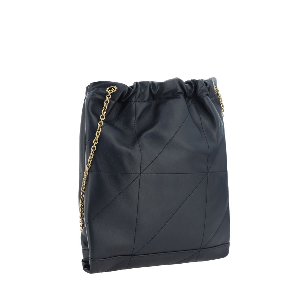 Black Leather Lambskin Shoulder Bag by Saint Laurent