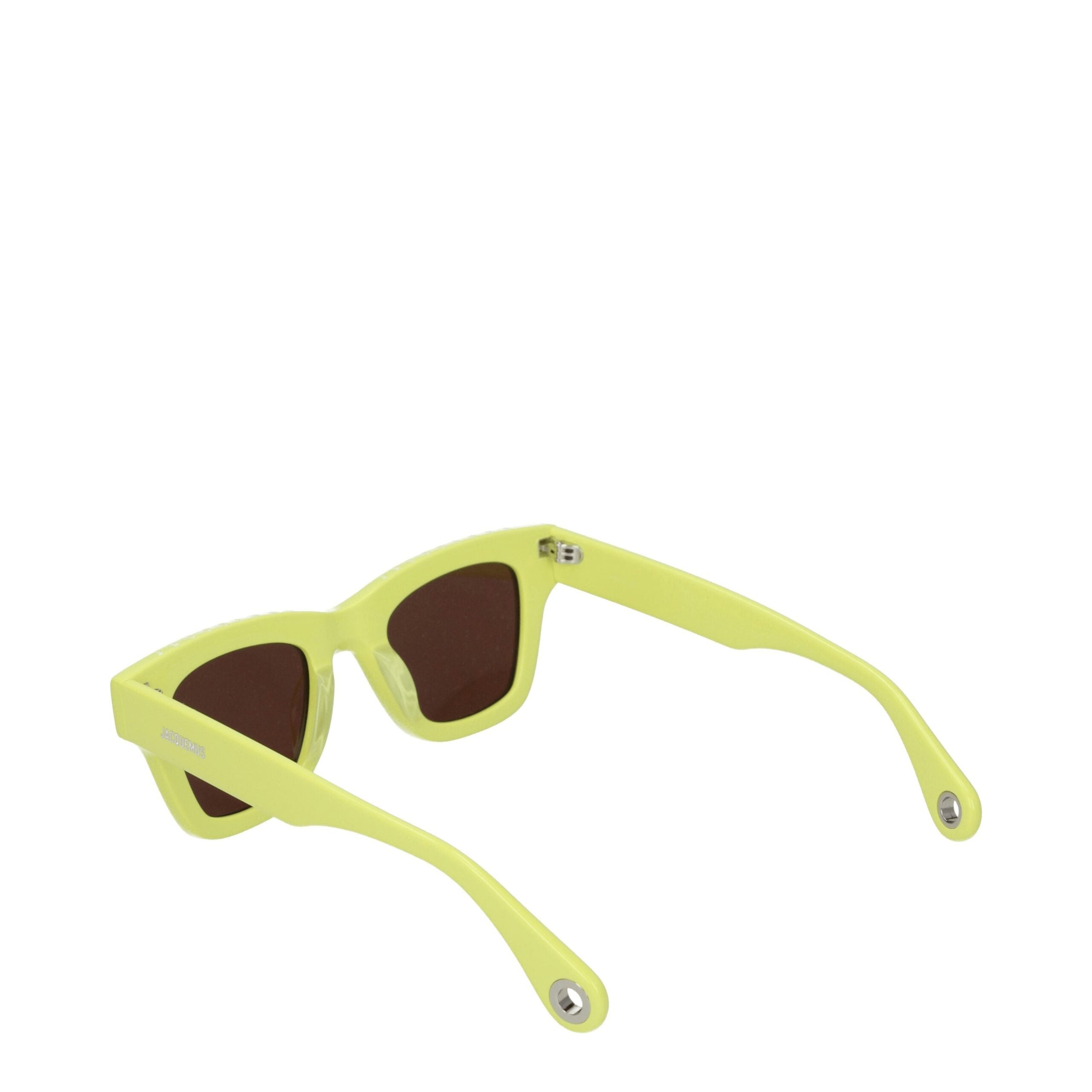 Yellow Synthetic Aviator Sunglasses by Jacquemus