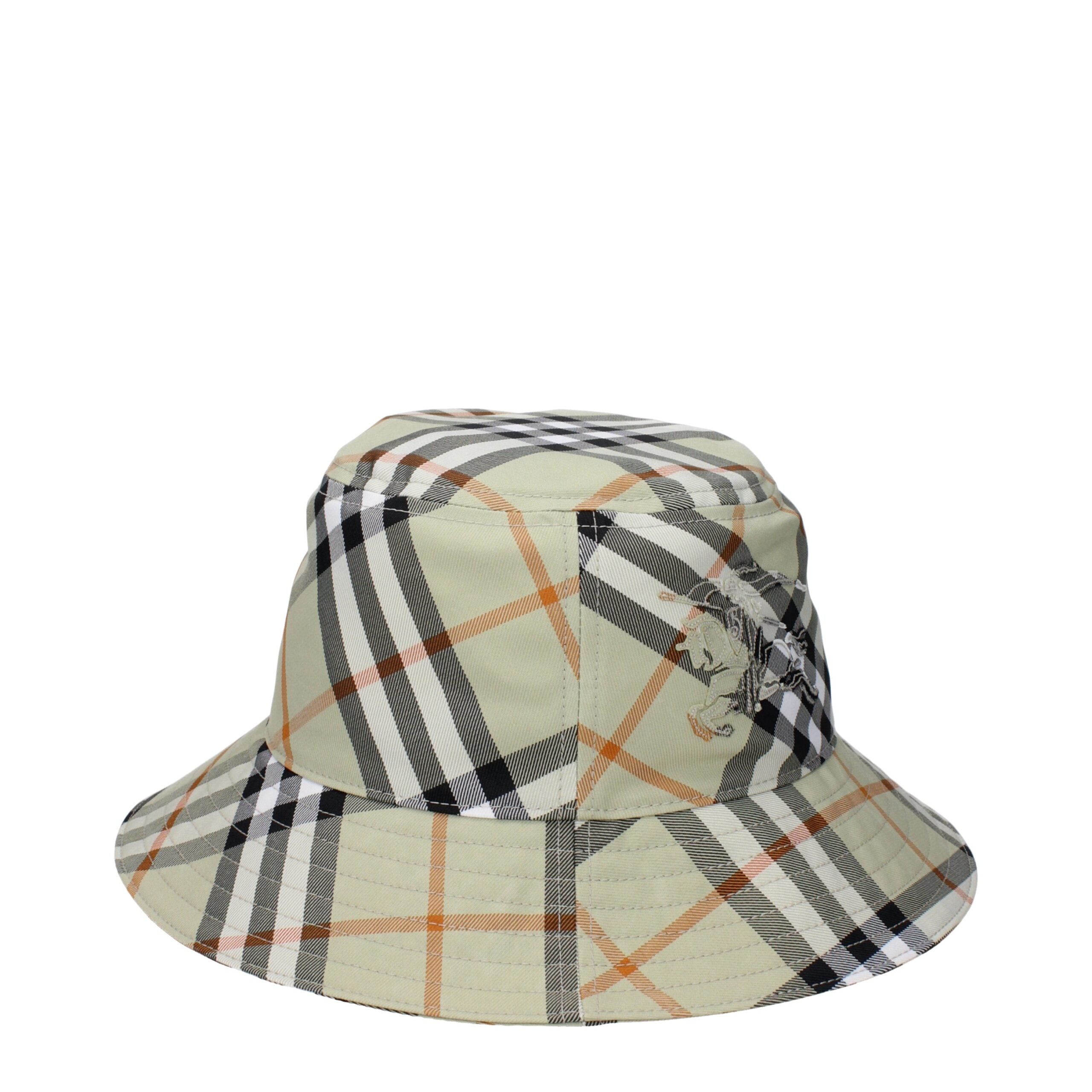 Green Synthetic Bucket Hat with Back Logo by Burberry