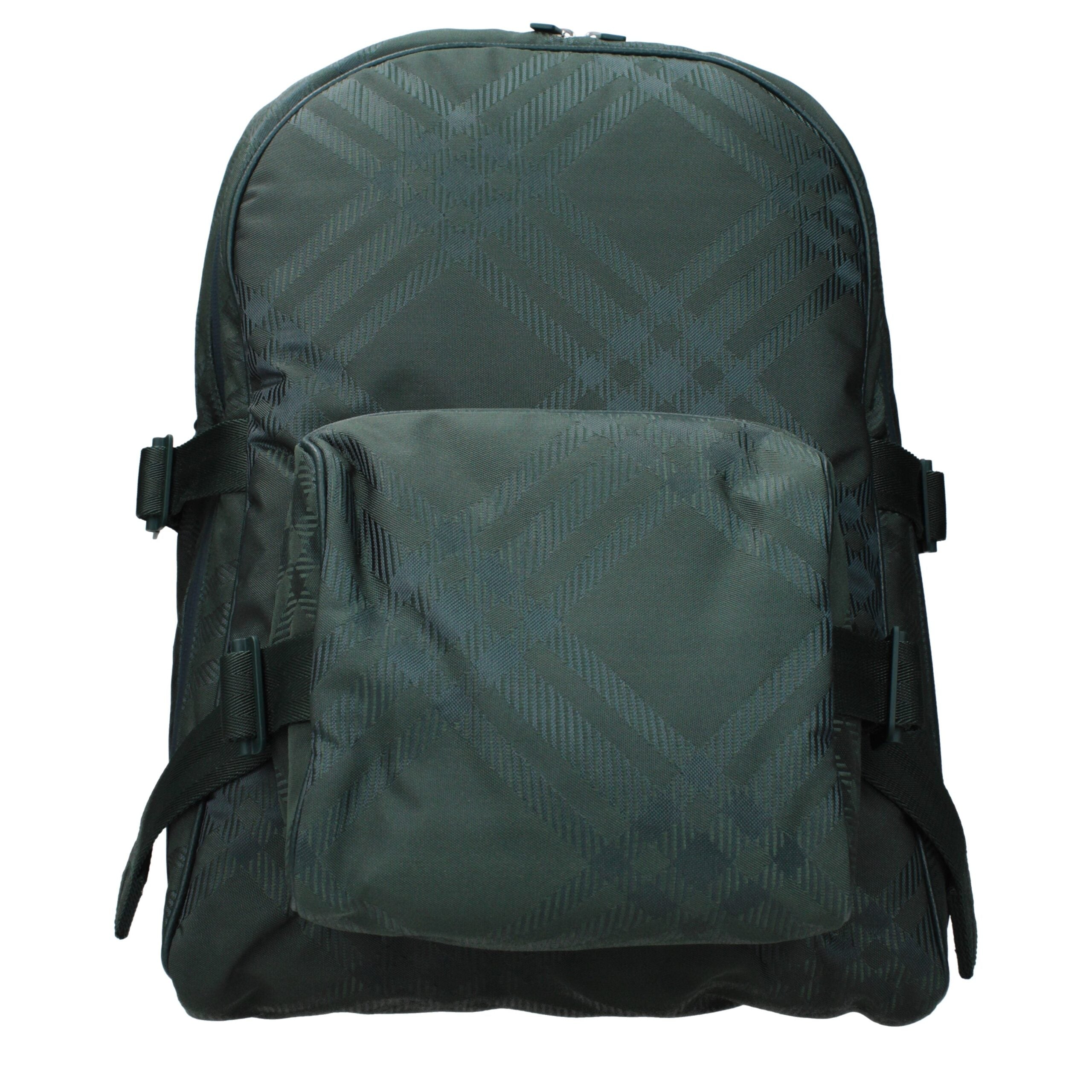 Green Synthetic Backpack with Side Detail by Burberry