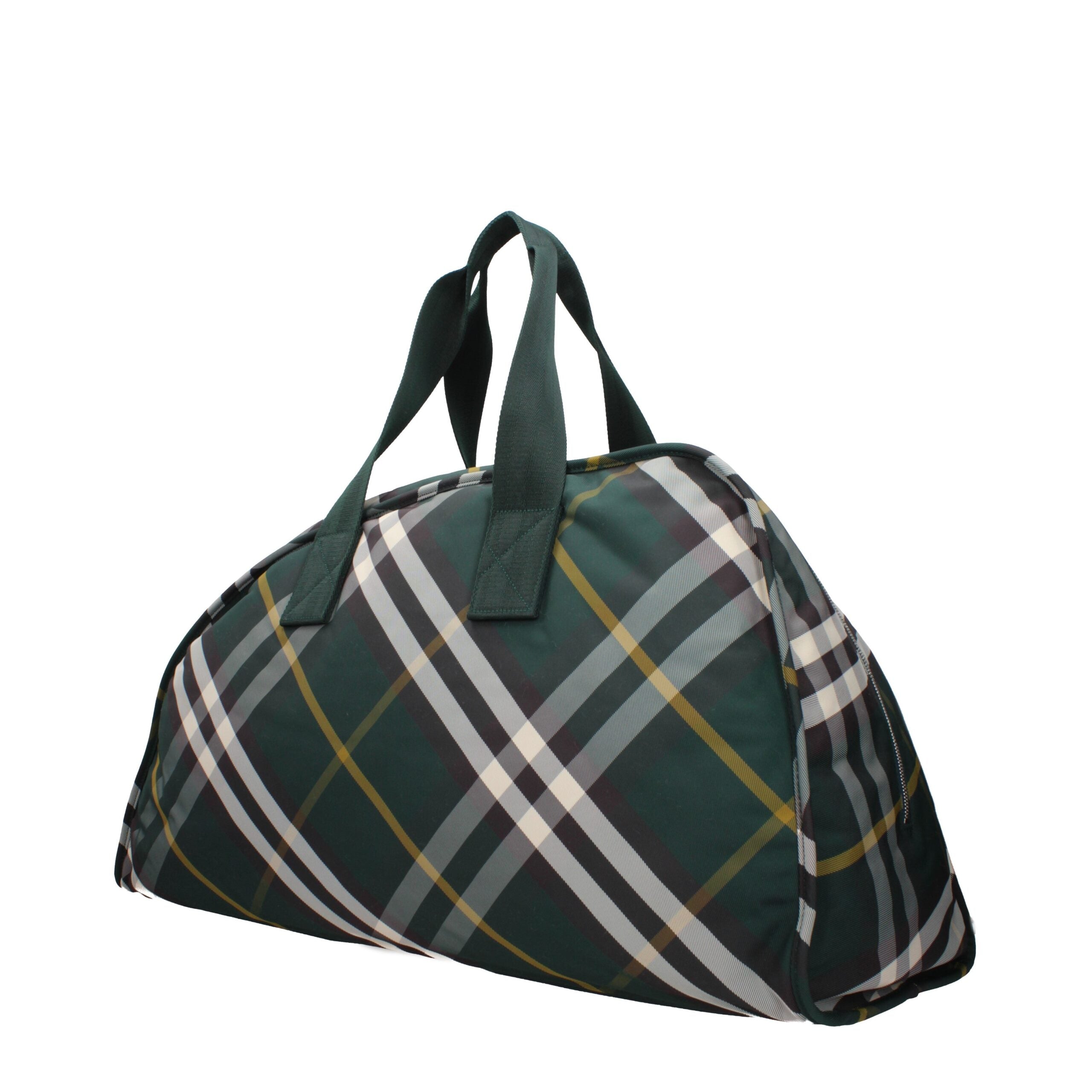 Green Fabric Maxi Travel Bag with Zip Closure