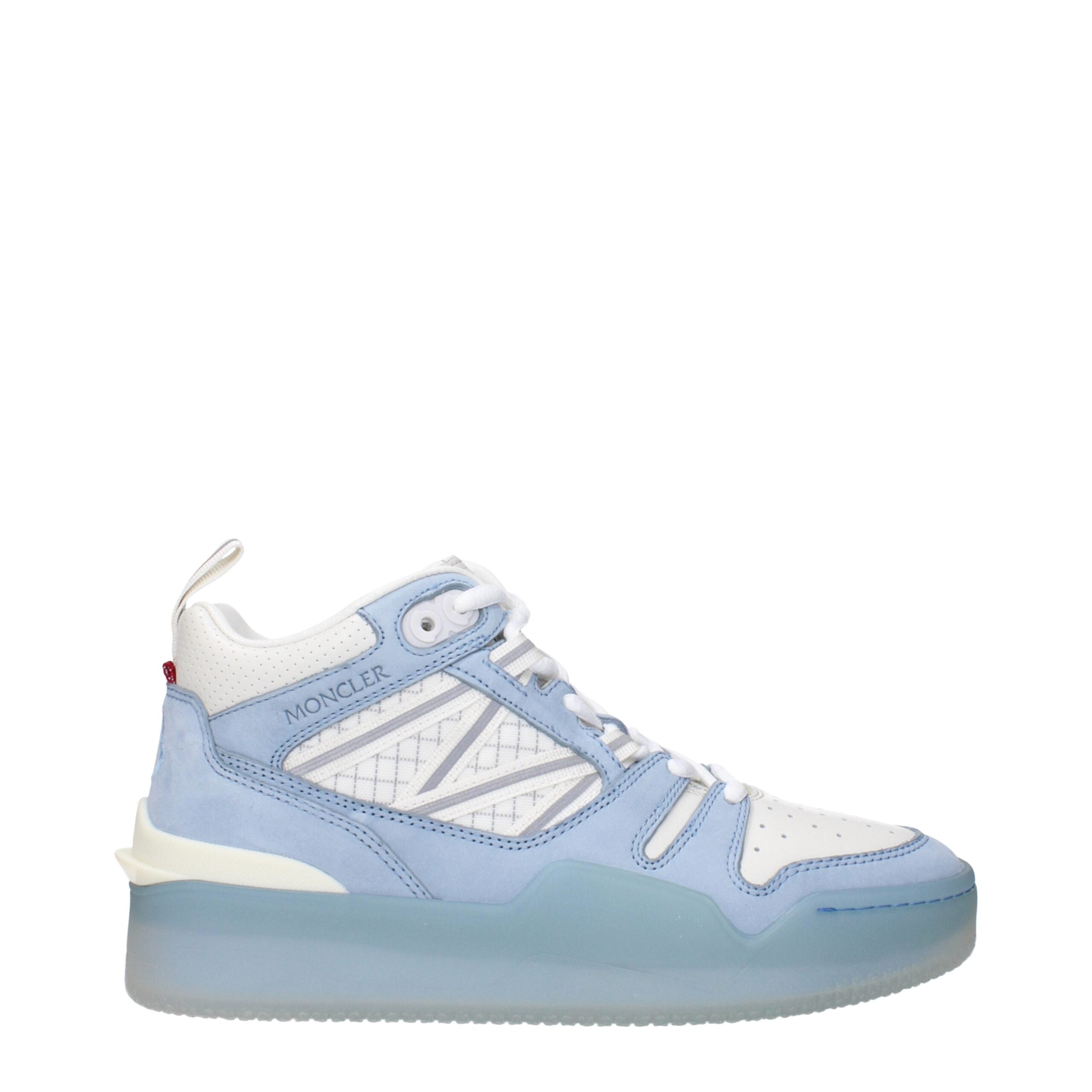 White Leather High-Top Sneakers with Logo Details