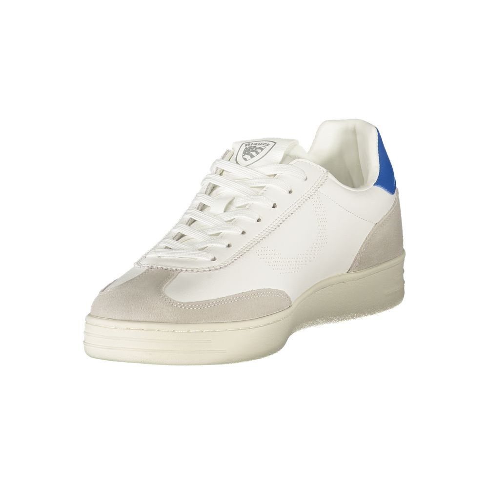 Weißer Herren-Sneaker aus Synthetikleder mit herausnehmbarer Innensohle