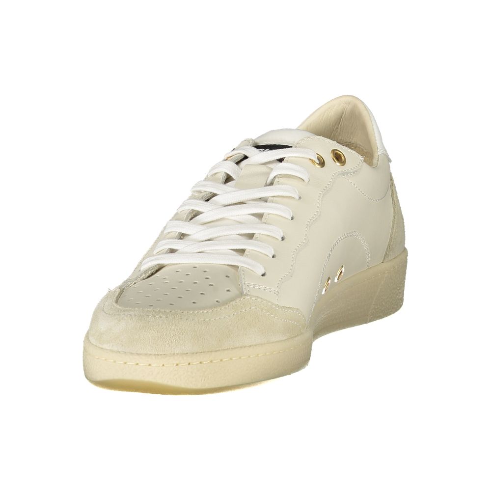 Weiße Herren-Sneaker aus Kunstleder von Blauer