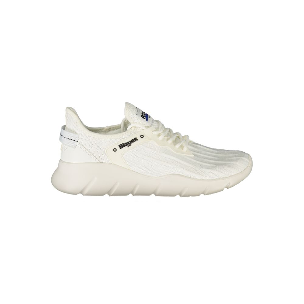 Weiße Herren-Sneaker aus Polyester