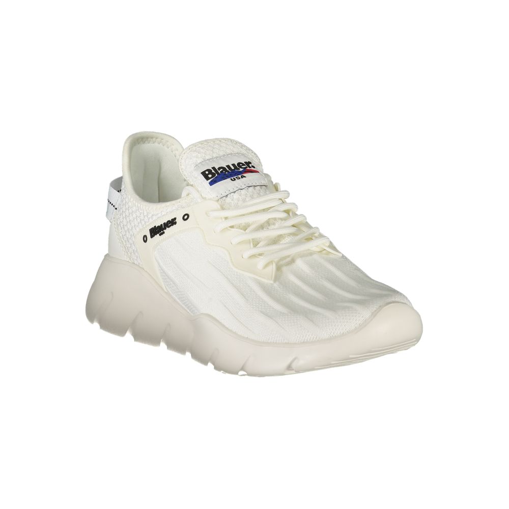 Weiße Herren-Sneaker aus Polyester
