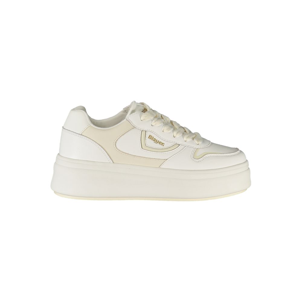 Blauer Sneaker aus Synthetikleder für Damen