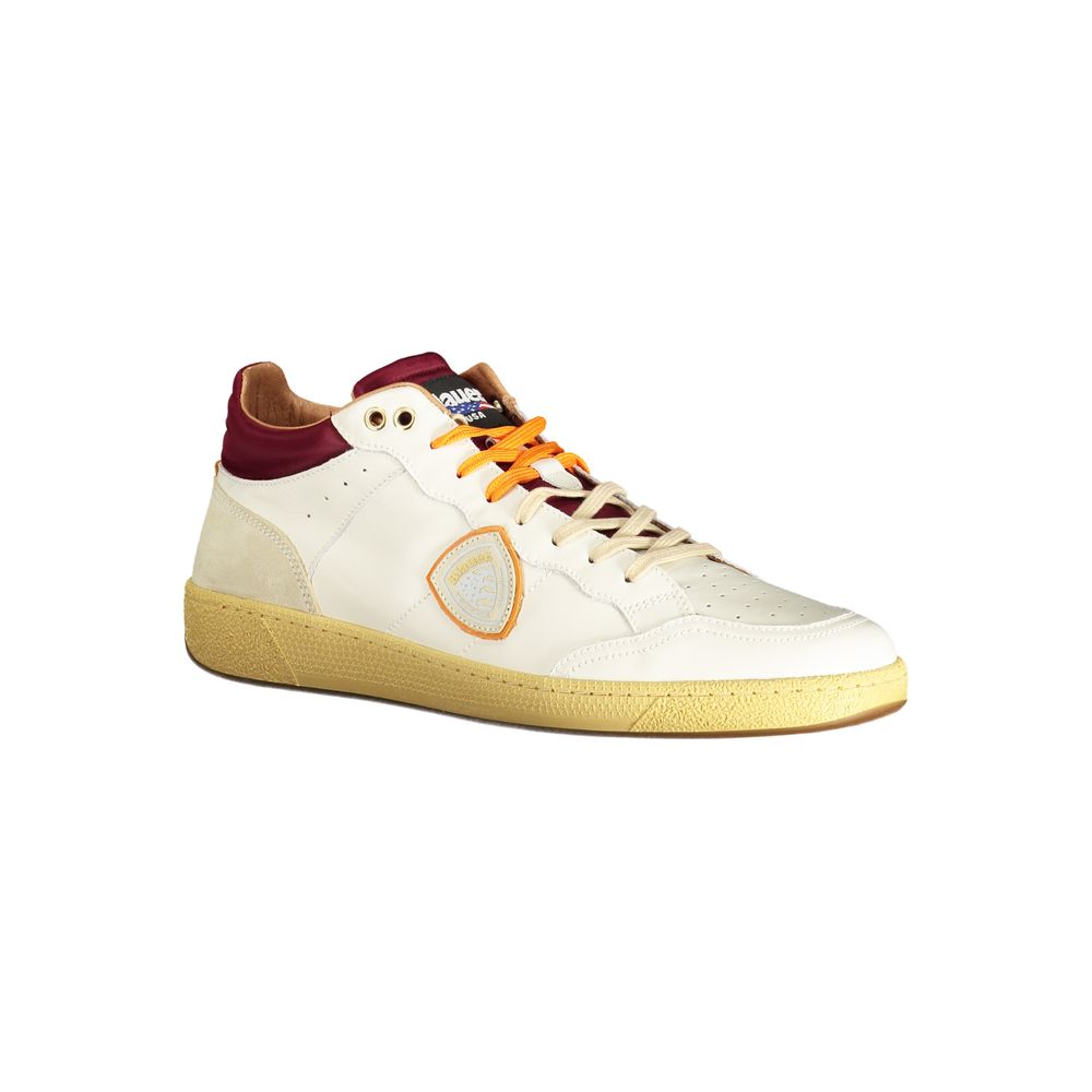 Weiße Leder-Sneaker mit Wechselfußbett von BLAUER