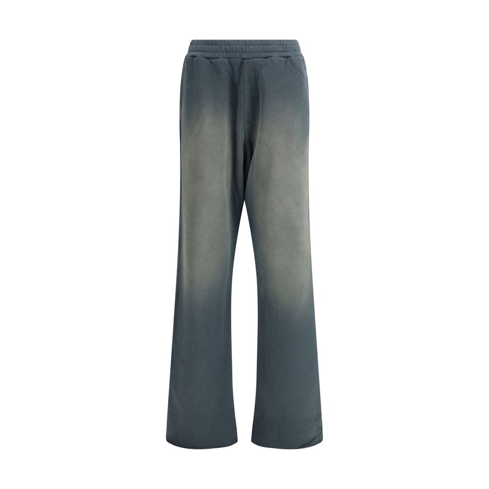 Blaue Baumwoll-Jogginghose mit Schattierungsdesign