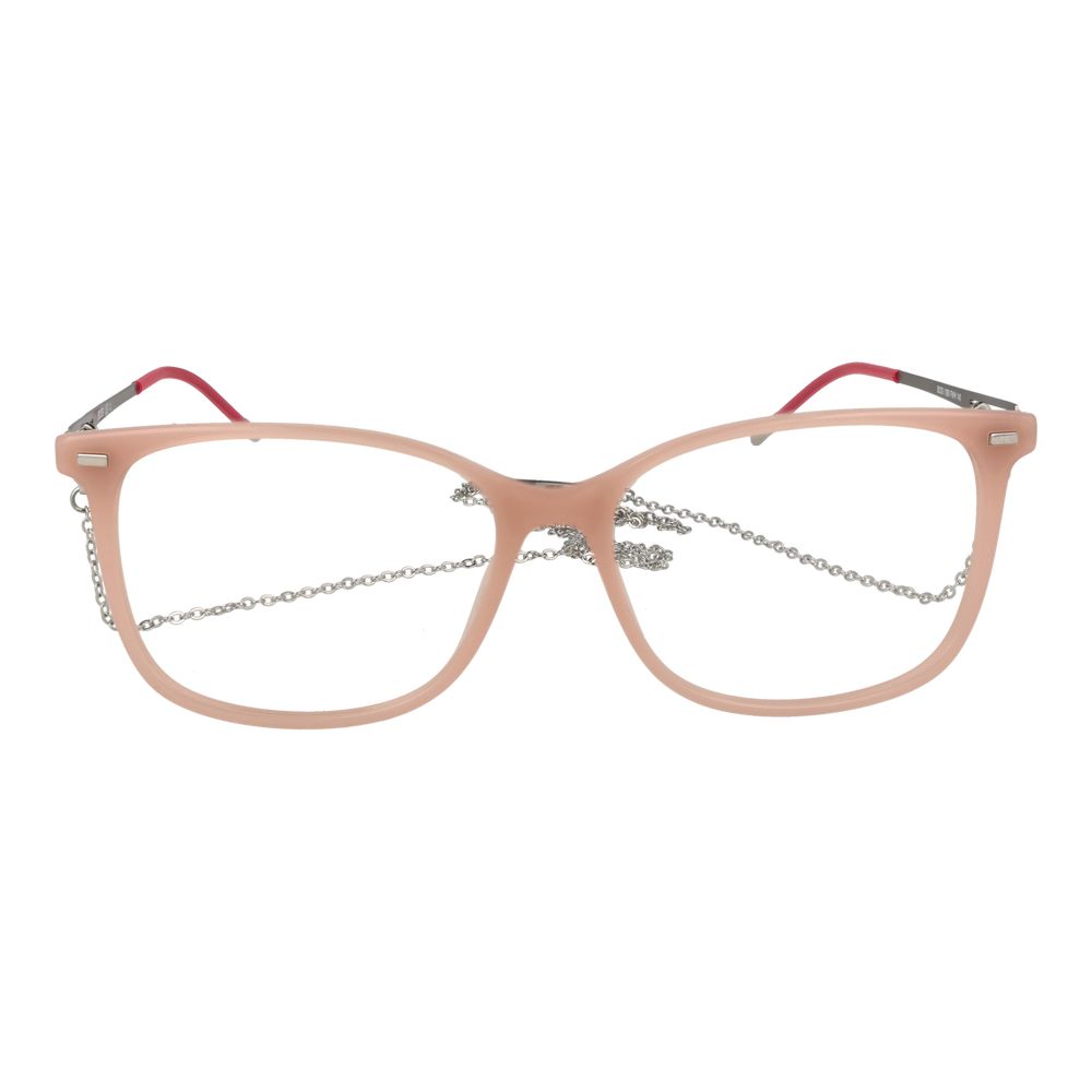Cream Synthetic Rectangle Glasses Frames for Women