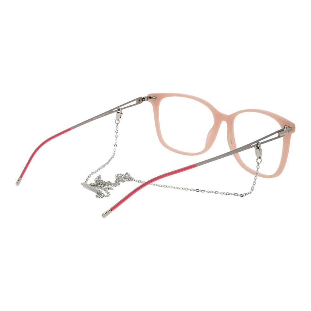 Cream Synthetic Rectangle Glasses Frames for Women