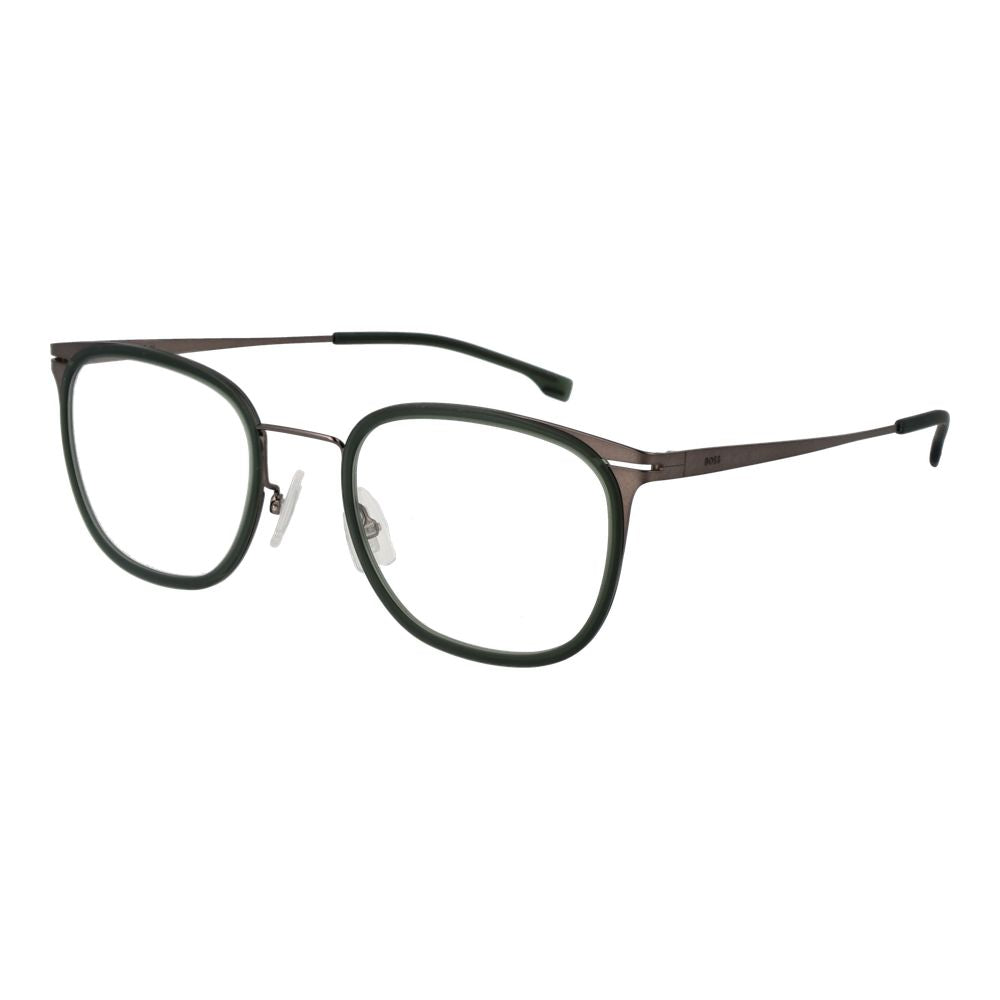 Green Stainless Steel Glasses with Full-Rim Frame