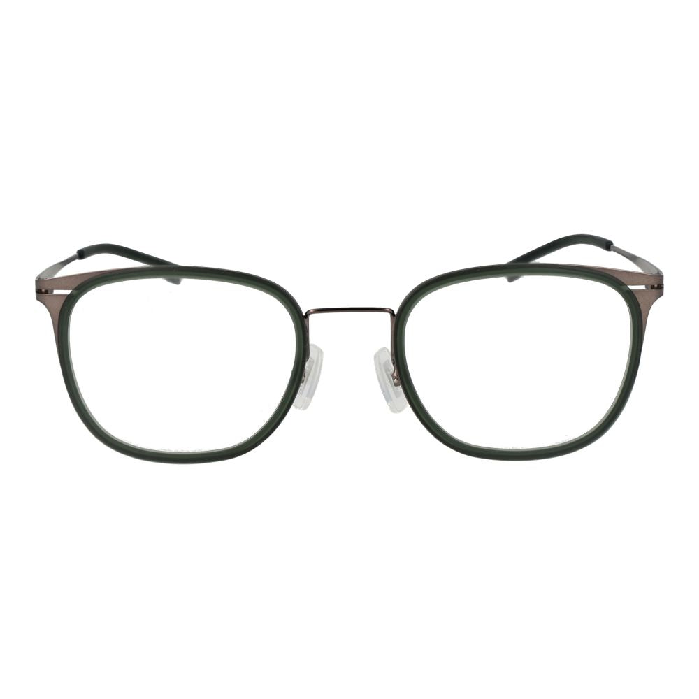Green Stainless Steel Glasses with Full-Rim Frame