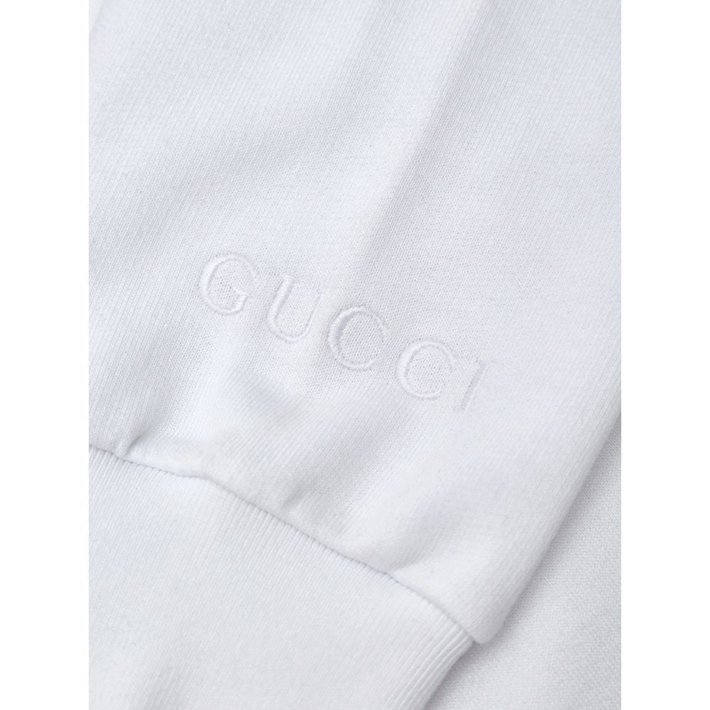 Sweat-shirt blanc en coton