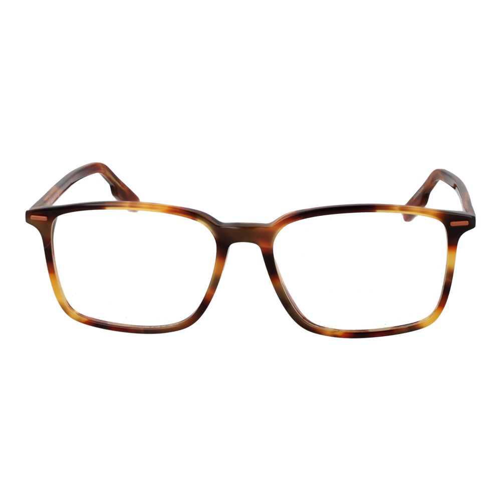 Brown Synthetic Frame Glasses with Full-Rim Design