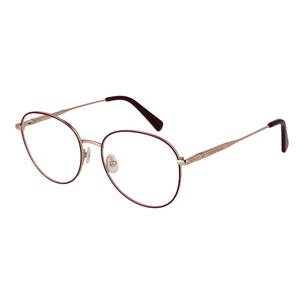 Red Metal Full-Rim Glasses for Women