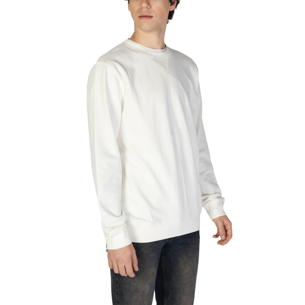 Sweat-shirt blanc en coton