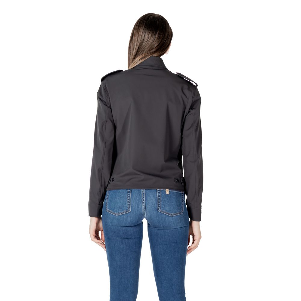 Schwarze Bikerjacke aus Synthetik von Blauer
