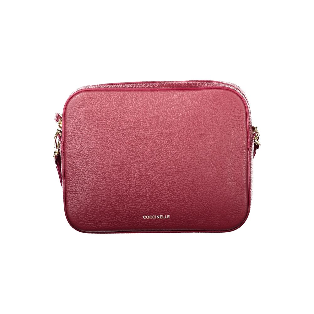 Red Leather Mini Tebe Bag with Adjustable Strap