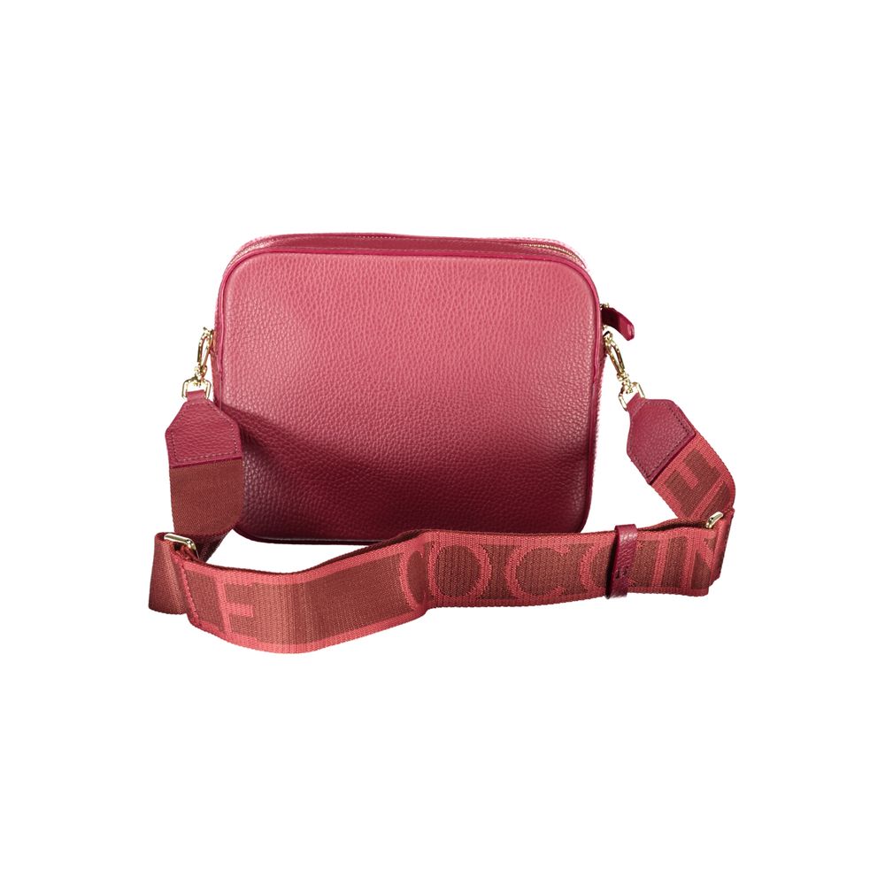 Red Leather Mini Tebe Bag with Adjustable Strap