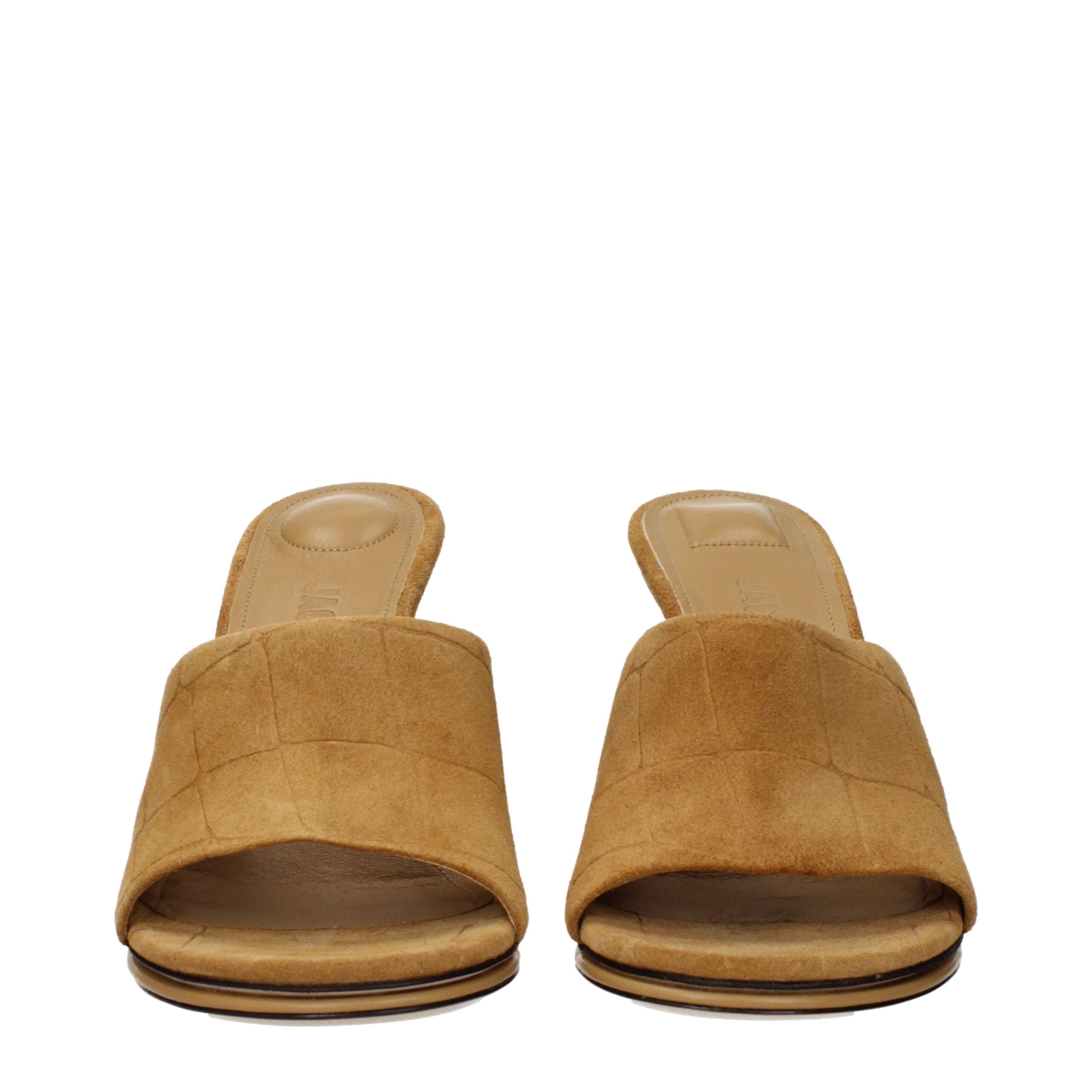 Jacquemus Sandalen mit Stilettoabsatz aus braunem Leder