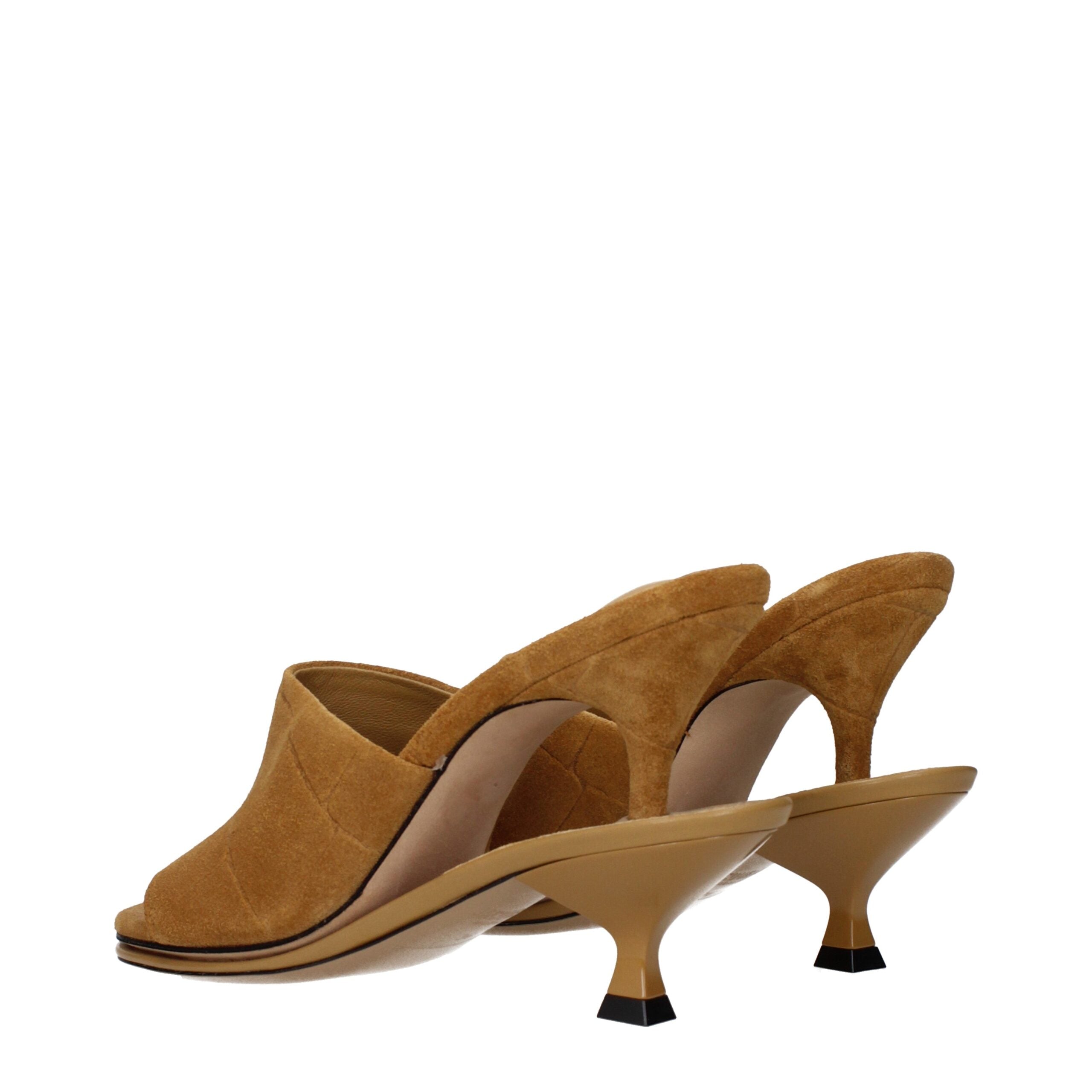 Jacquemus Sandalen mit Stilettoabsatz aus braunem Leder