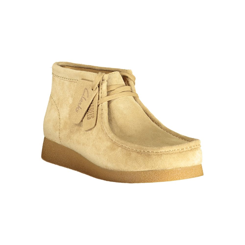 Beiger Herren-Sneaker aus Leder mit Wechselfußbett