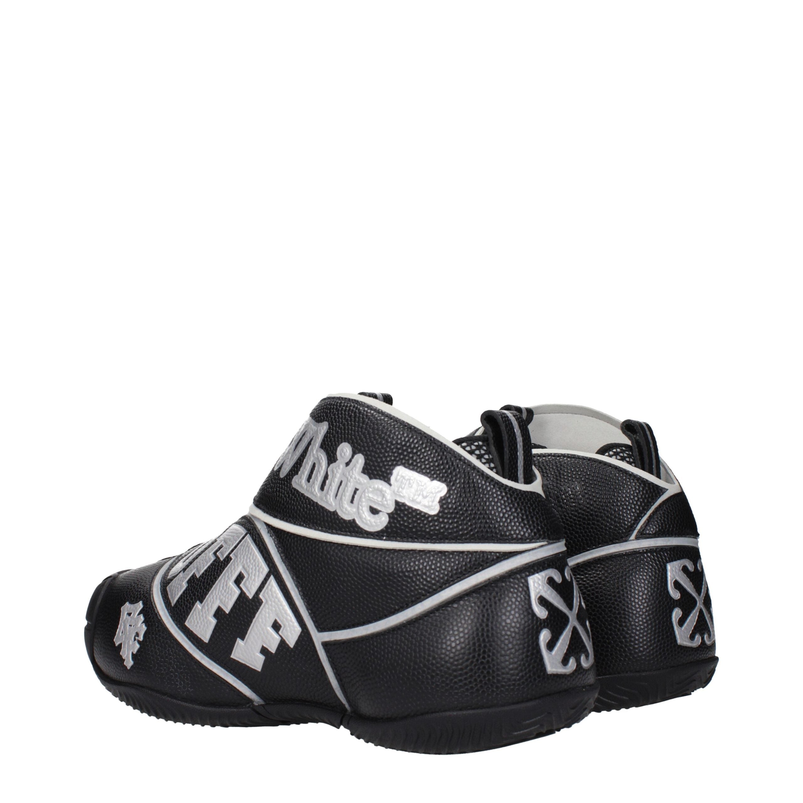 Off-White Black Leather High Top Sneakers