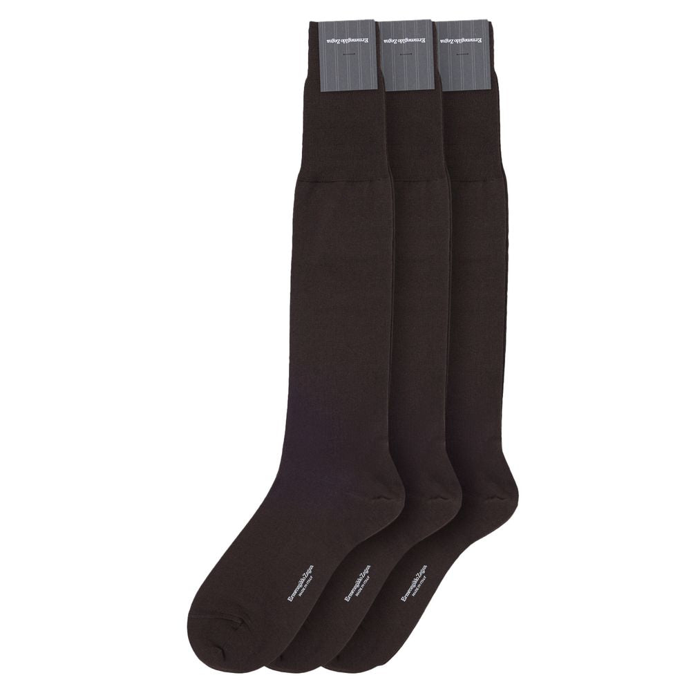 Braune Wollsocken 3er-Pack von Ermenegildo Zegna