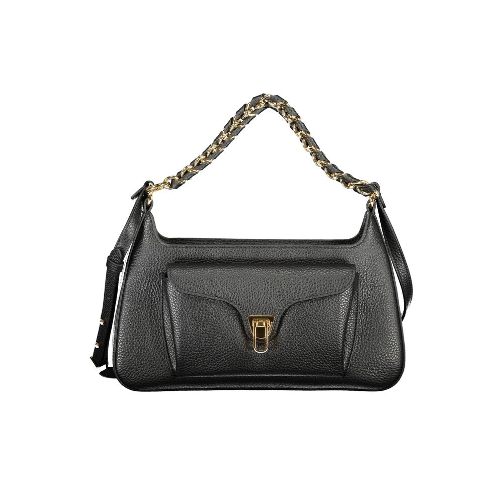 Nero Leather Handbag with Removable Chain Strap