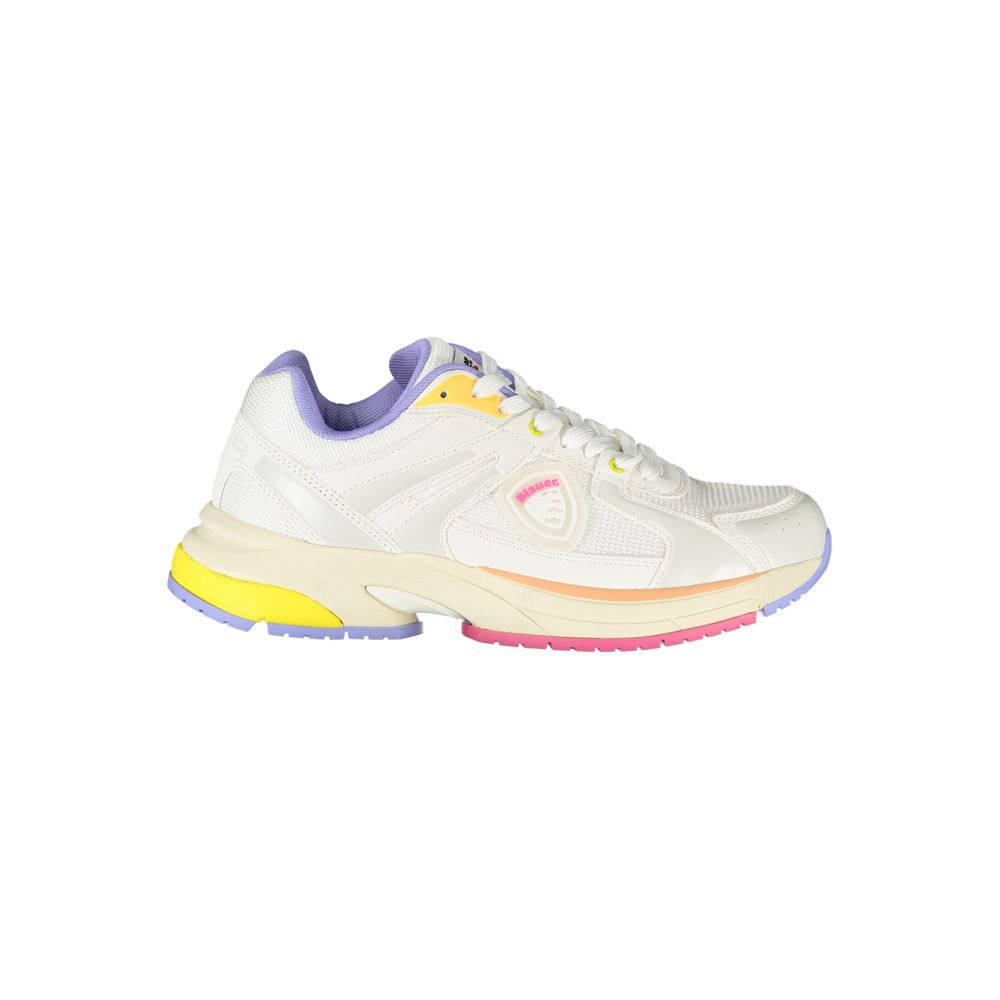 White Synthetic Women’s Sneakers with Removable Insole