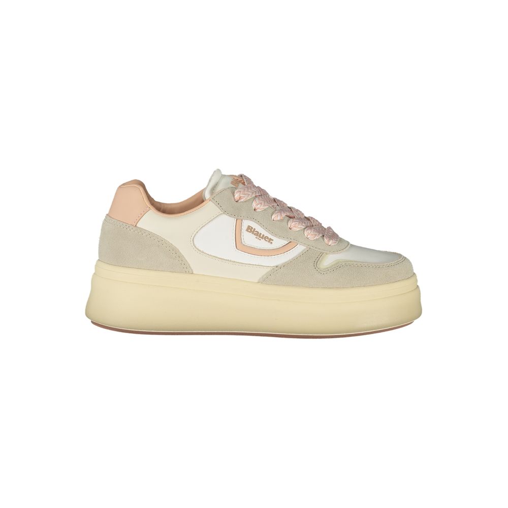 Weißer Damen-Sneaker aus Leder mit Wechselfußbett