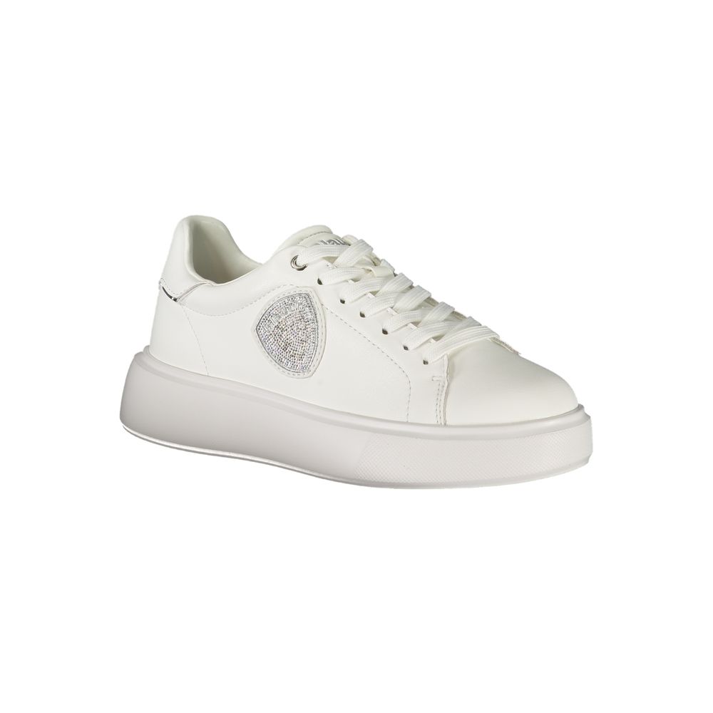 Weißer Polyurethan-Sneaker für Damen